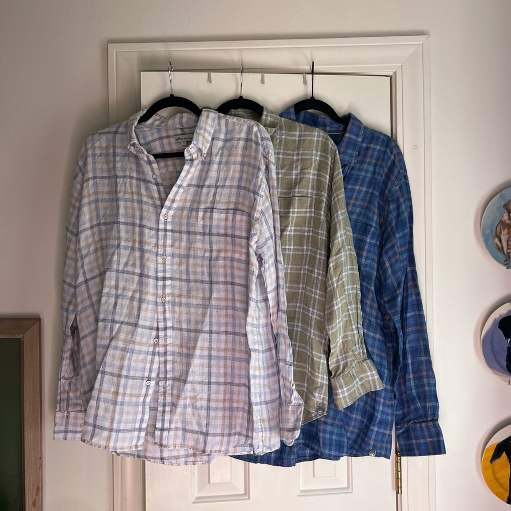 Peter Millar 100% linen button down BUNDLE